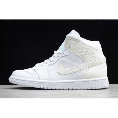 Nike Air Jordan 1 Mid Beyaz Basketbol Ayakkabısı Türkiye - R9TWNALS